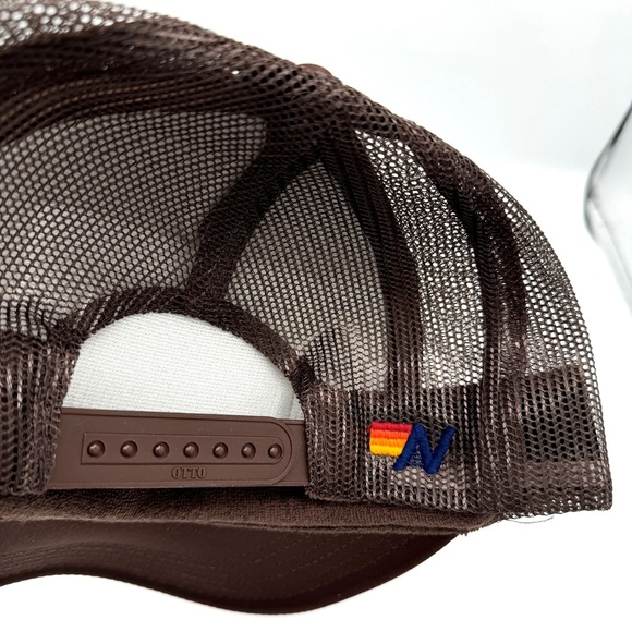 NWT Aviator Nation Pray For Surf Brown Trucker Hat Cap Embroidered Classic beach - Picture 8 of 13